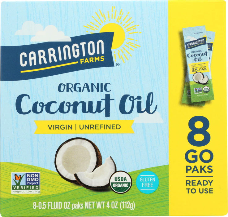 CARRINGTON FARMS: Organic Coconut Oil Unrefined 8 Pack, 4 oz - No Brand For Less 