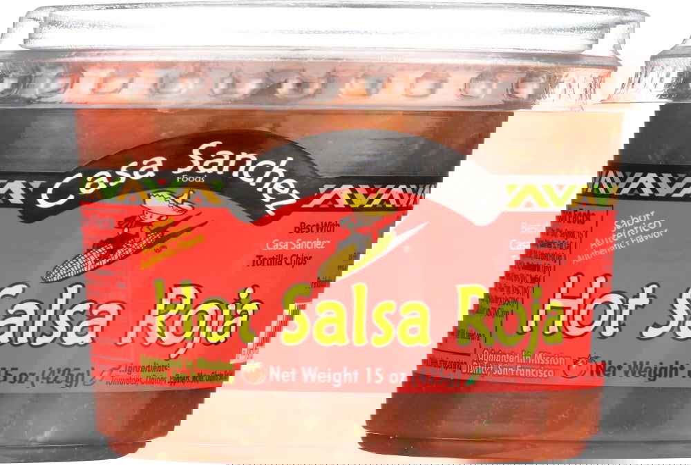 CASA SANCHEZ FOODS: Hot Salsa Roja, 15 oz - No Brand For Less 