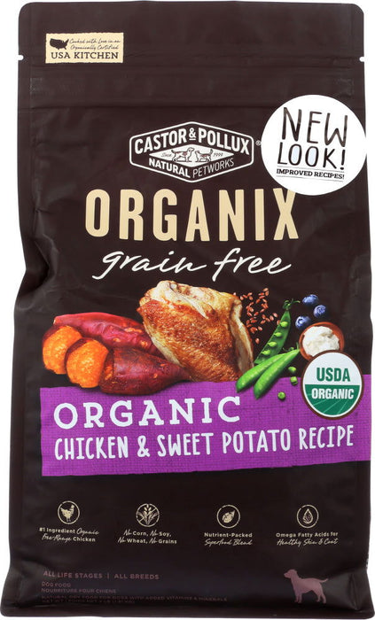 CASTOR & POLLUX: Organix Grain Free Organic Chicken & Sweet Potato Recipe, 4 lb - No Brand For Less 
