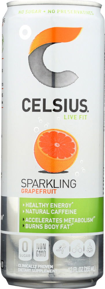 CELSIUS: Beverage Sparkling Grapefruit, 12 oz - No Brand For Less 