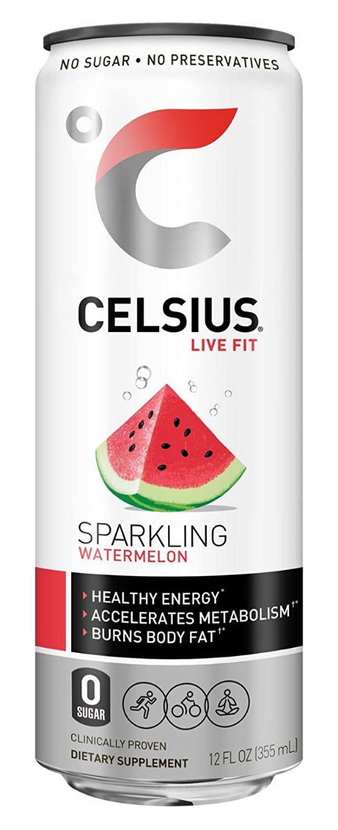 CELSIUS: Live Fit Sparkling Watermelon, 12 oz - No Brand For Less 