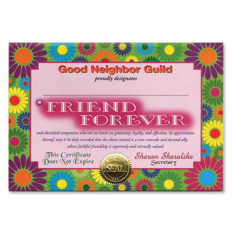 Friend Forever Certificate – 5" x 7" by Beistle for General Occasion Certificate Greetings