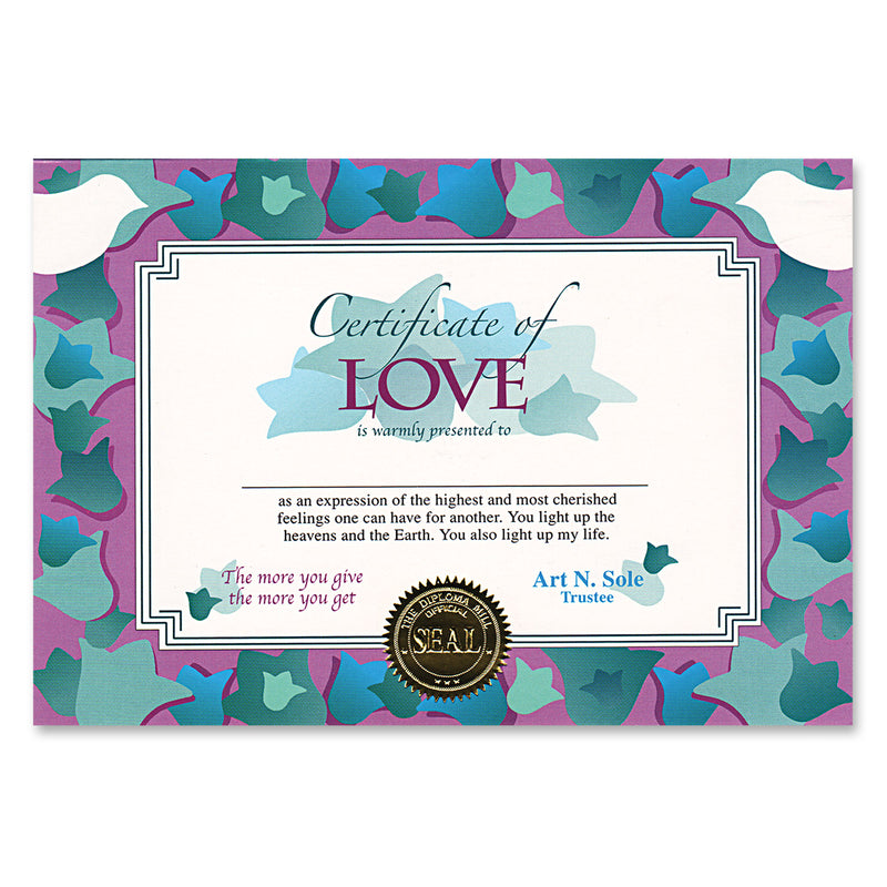Certificate Of Love – 5" x 7"