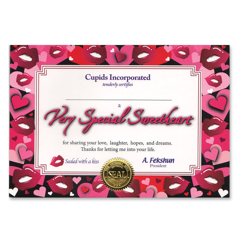 Very Special Sweetheart Certificate – 5" x 7" by Beistle for Valentines Certificate Greetings