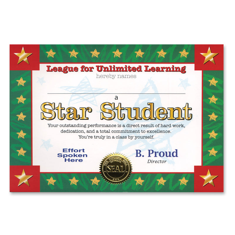 Star Student Certificate – 5" x 7"