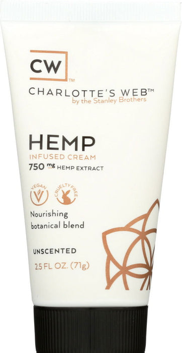 CHARLOTTES WEB: Cream Hemp Infused Unscented, 2.5 oz - No Brand For Less 