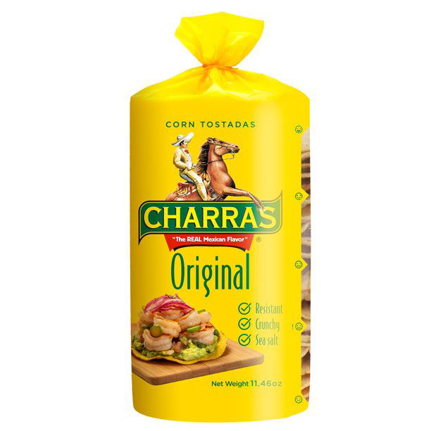 CHARRAS: Tostada Original Ylw, 11.4 oz - No Brand For Less 