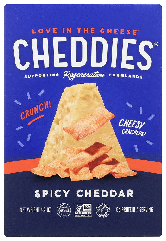 CHEDDIES: Spicy Cheddar Baked Cheesy Crackers, 4.5 oz - No Brand For Less