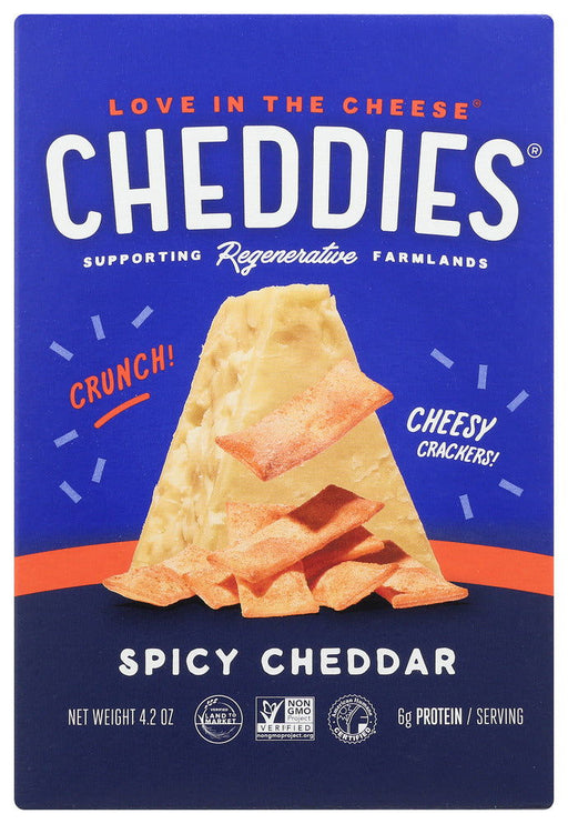 CHEDDIES: Spicy Cheddar Baked Cheesy Crackers, 4.5 oz - No Brand For Less