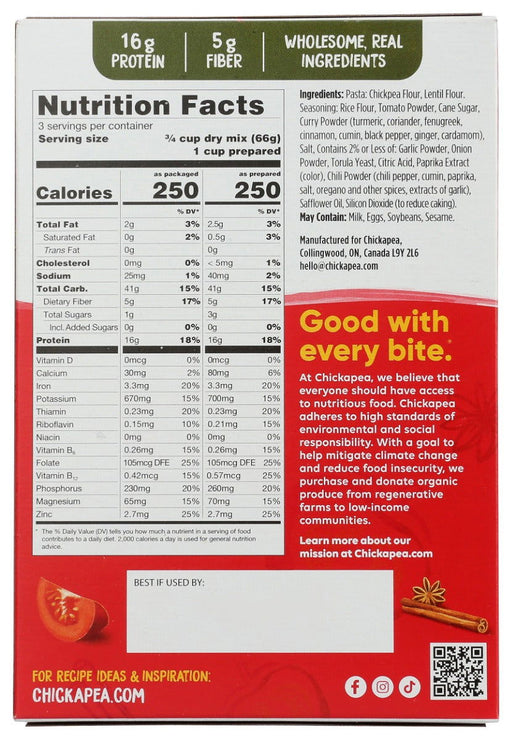 CHICKAPEA: Pasta Dish Creamy Curry, 7 oz - No Brand For Less 