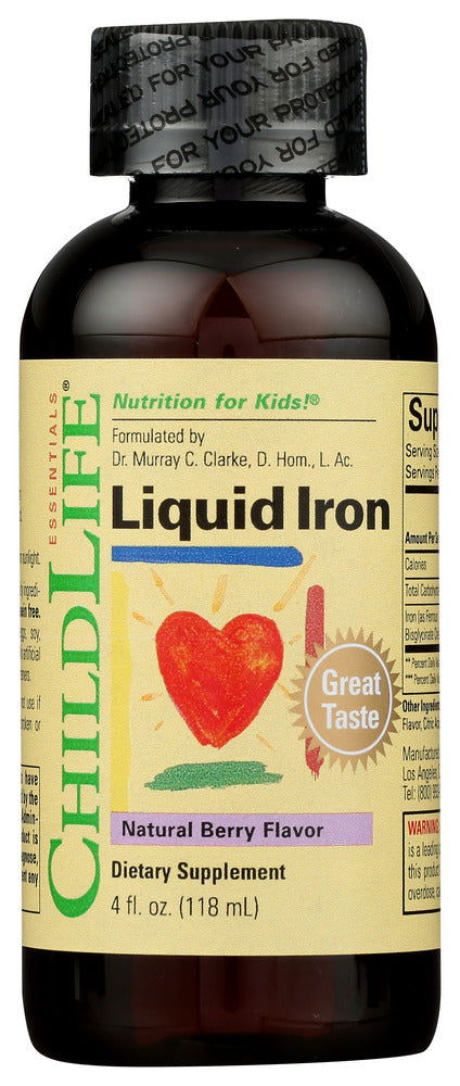 CHILDLIFE: Vitamins Kid Iron Berry, 4 FO - No Brand For Less