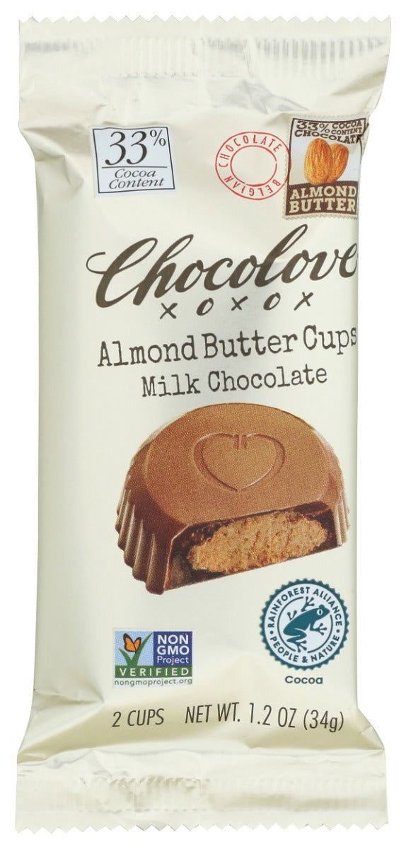 CHOCOLOVE: Almond Butter Cups Milk Chocolate, 1.2 oz - No Brand For Less