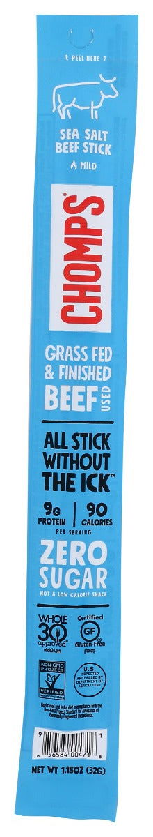 CHOMPS: Sea Salt Beef Stick, 1.15 oz - No Brand For Less