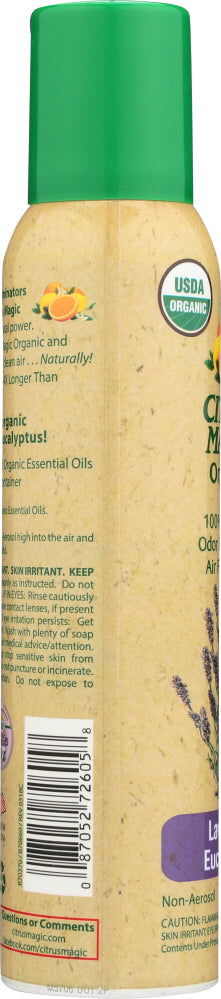 CITRUS MAGIC: Air Freshener Lavender Eucalyptus Organic, 3.5 oz - No Brand For Less 