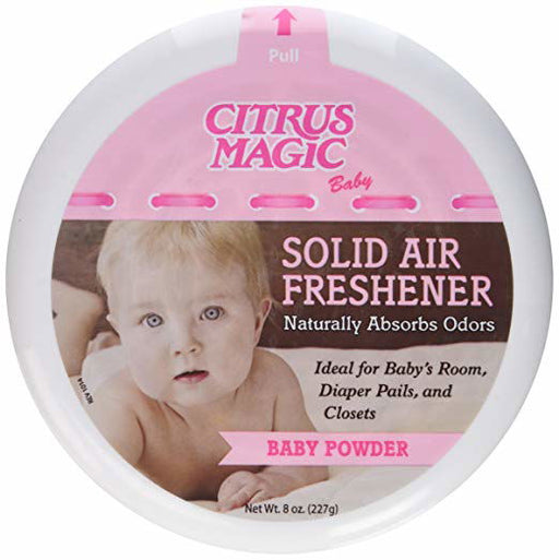 CITRUS MAGIC: Air Freshener Solid Baby Powder, 8 oz - No Brand For Less 