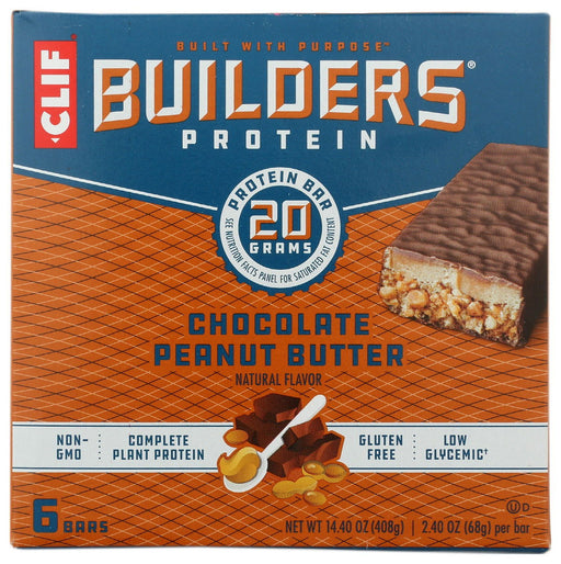 CLIF: Builder's Bar Chocolate Peanut Butter, 14.4 oz - No Brand For Less