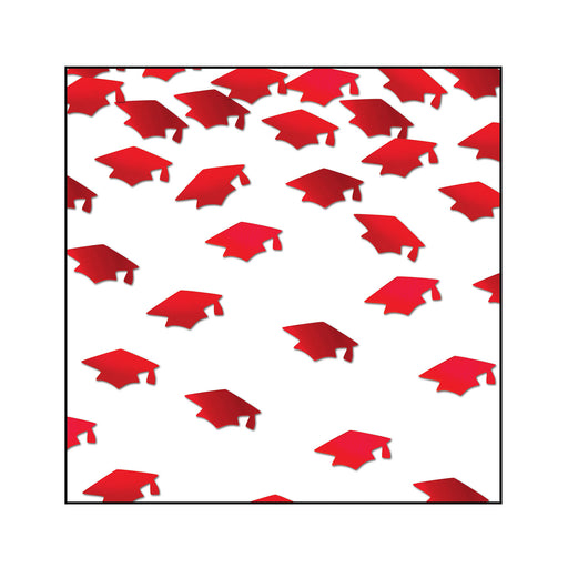 Red Grad Caps Confetti – (½ Oz/Pkg) by Beistle for Graduation Diploma Mill Confetti