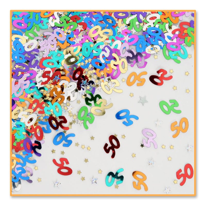 50 & Stars Confetti – (½ Oz/Pkg)