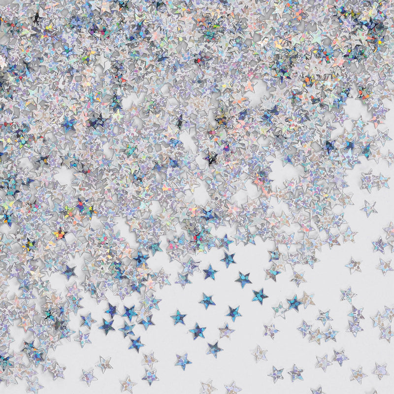 Silver Holographic Stars Confetti – (½ Oz/Pkg)