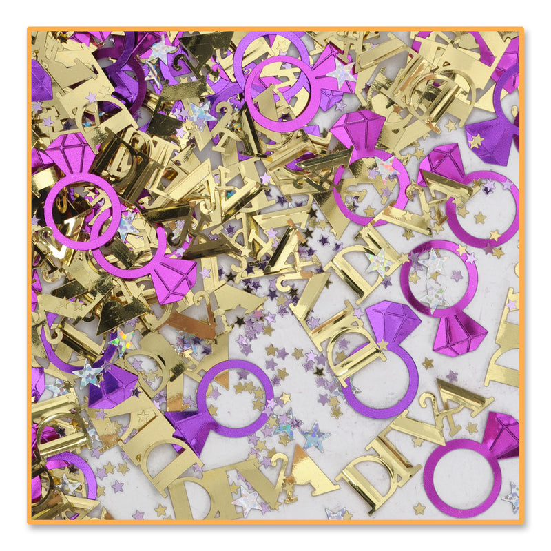 Diva Confetti – (½ Oz/Pkg) by Beistle for Bachelorette Diploma Mill Confetti