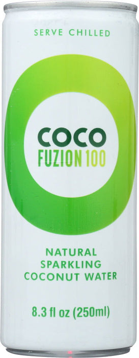 COCO FUZION 100: Natural Sparkling Coconut Water, 8.3 oz - No Brand For Less 