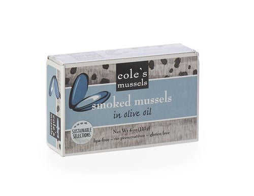COLES: Mussels Smoked in Olive Oil, 3.7 oz - No Brand For Less