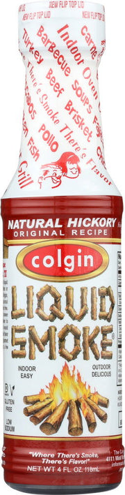 COLGIN: Liquid Smoke Natural Hickory, 4 Oz - No Brand For Less