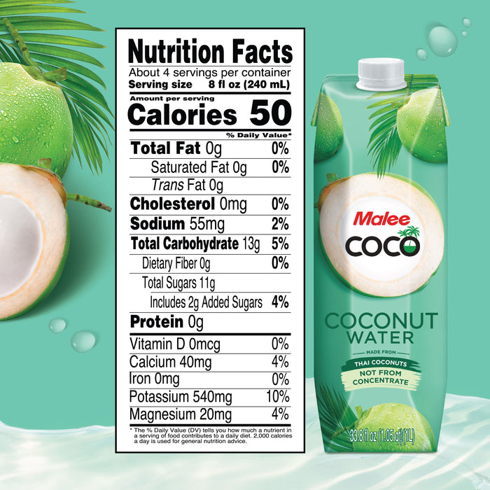 Malee Coconut Water 1000ML 6 Pack
