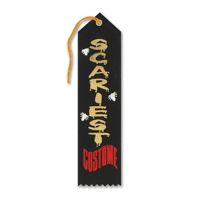 Scariest Costume Award Ribbon – 2" x 8" by Beistle for Halloween Award Ribbons