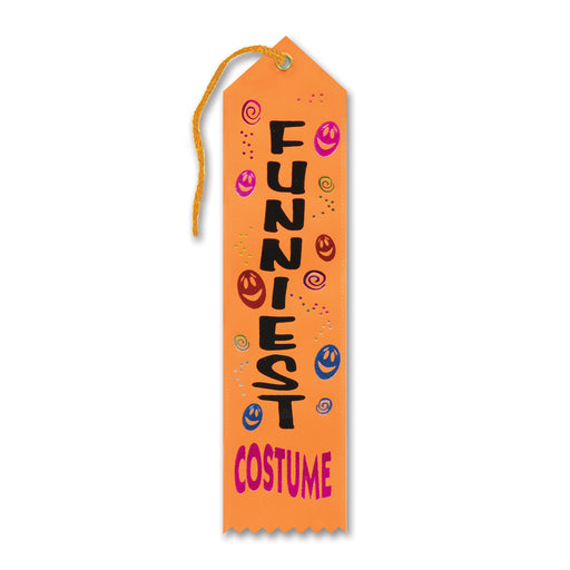 Funniest Costume Award Ribbon – 2" x 8" by Beistle for Halloween Award Ribbons