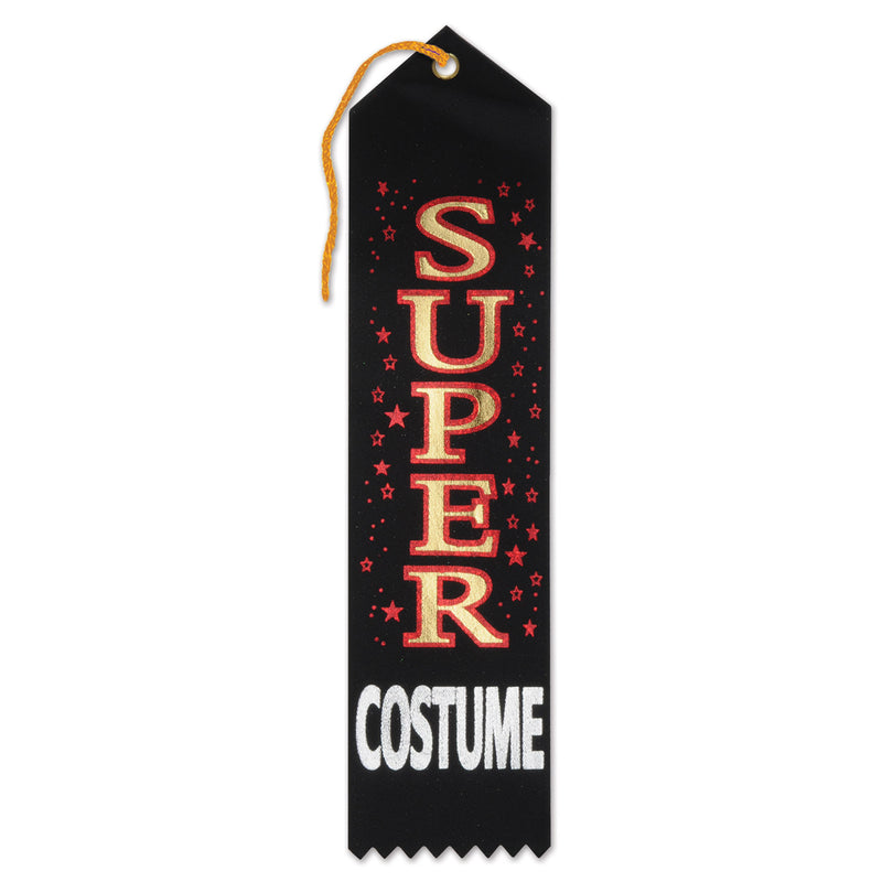 Super Costume Award Ribbon – 2" x 8" by Beistle for Halloween Award Ribbons