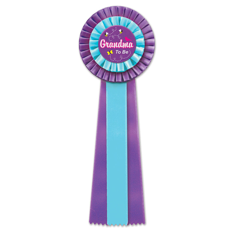 Grandma To Be Deluxe Rosette – 4½" x 13½" by Beistle for Baby Shower Deluxe Rosettes