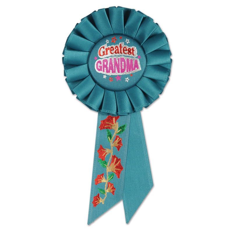 Greatest Grandma Rosette – 3¼" x 6½" by Beistle for Mothers/Fathers Day Rosettes
