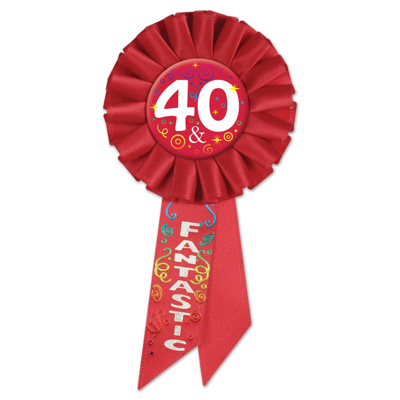 40 & Fantastic Rosette – 3¼" x 6½"