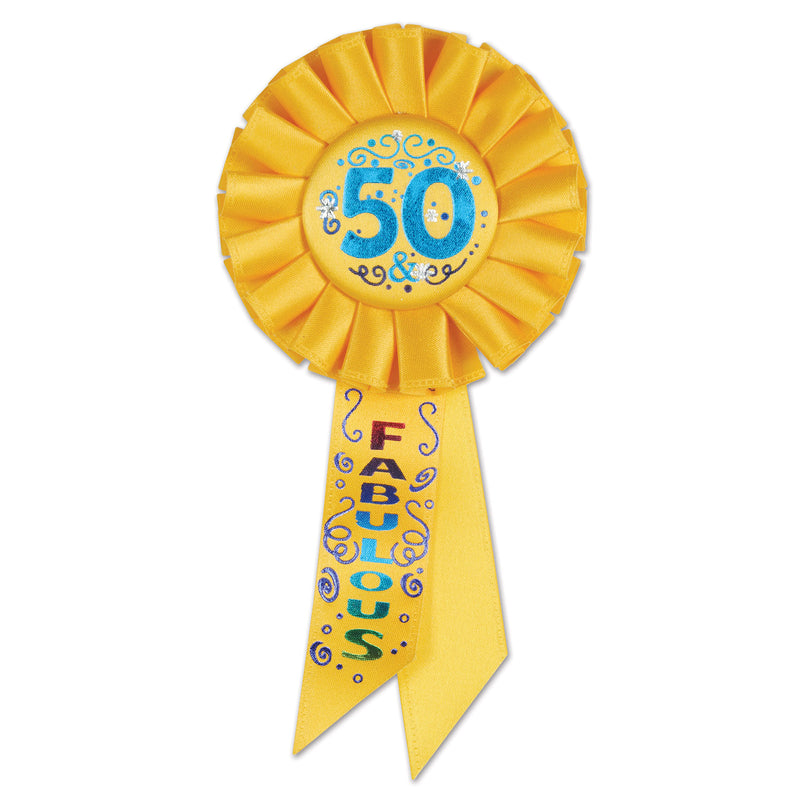 50 & Fabulous Rosette – 3¼" x 6½"