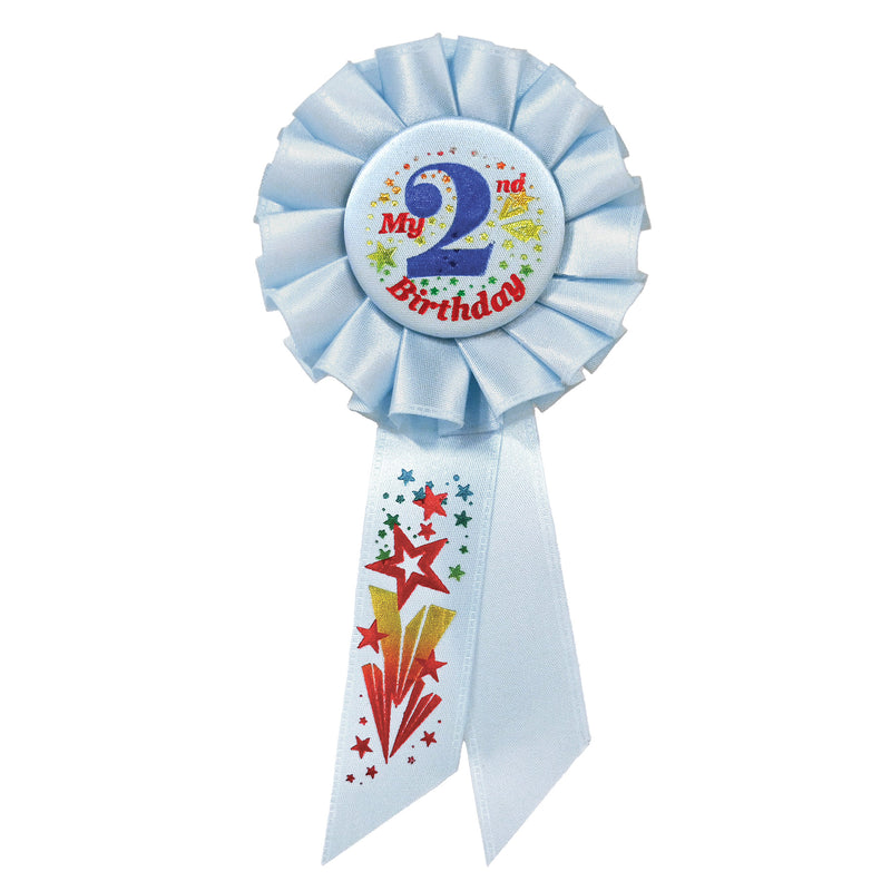My "2nd" Birthday Rosette – 3¼" x 6½" by Beistle for Birthday-Age Specific Rosettes