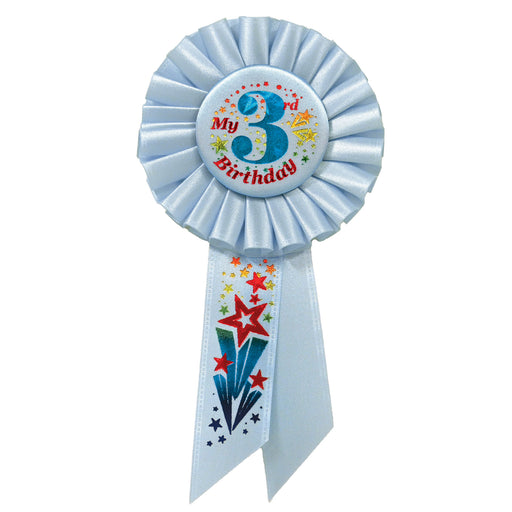 My "3rd" Birthday Rosette – 3¼" x 6½" by Beistle for Birthday-Age Specific Rosettes