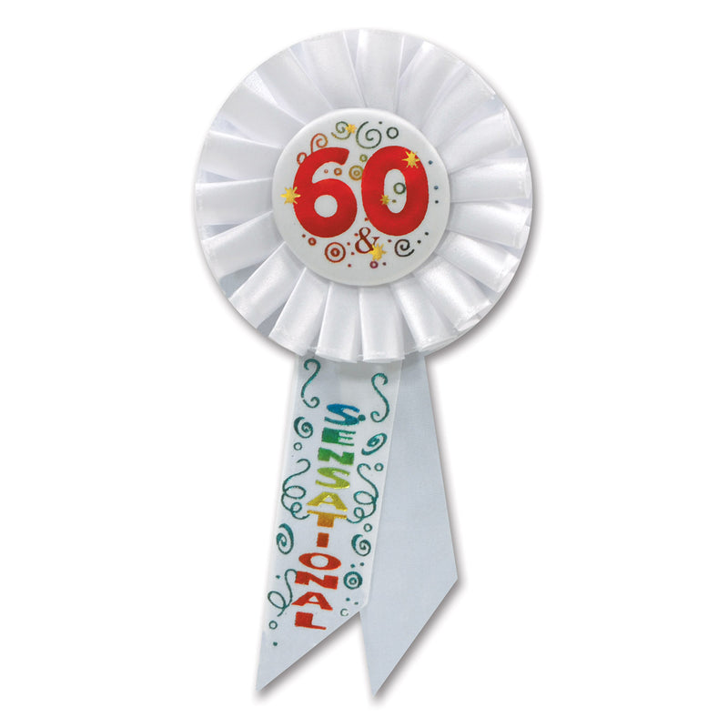 60 & Sensational Rosette – 3¼" x 6½"