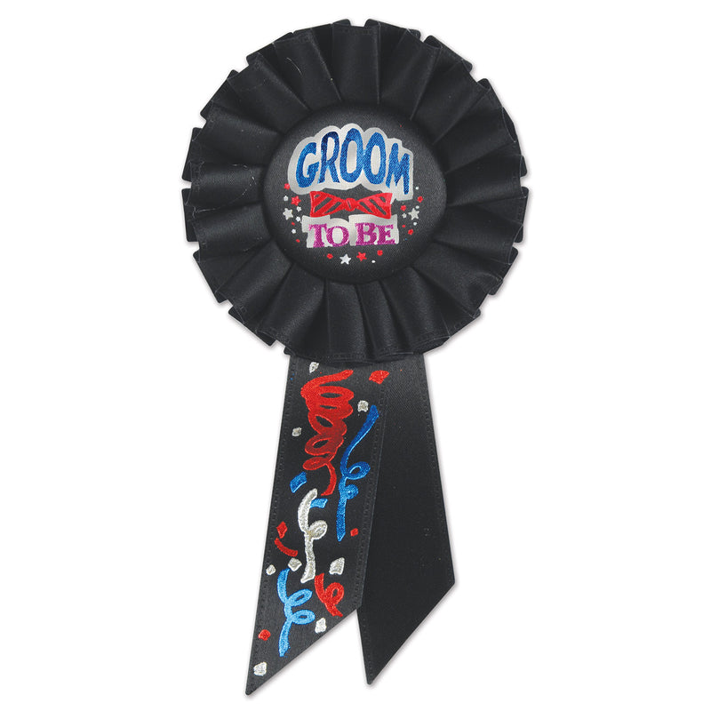 Groom To Be Rosette – 3¼" x 6½" by Beistle for Wedding Rosettes