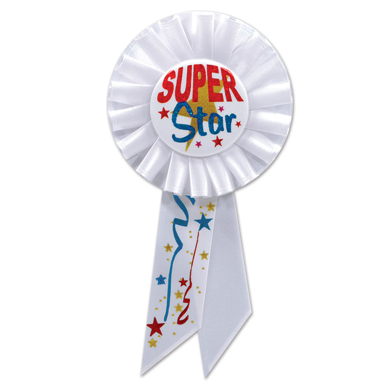 Super Star Rosette – 3¼" x 6½" by Beistle for Sports Rosettes