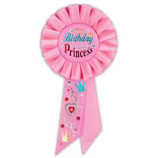 Birthday Princess Rosette – 3¼" x 6½" by Beistle for Princess Rosettes