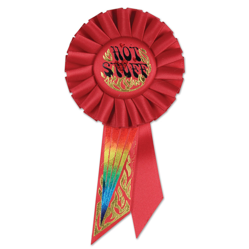 Hot Stuff Rosette – 3¼" x 6½" by Beistle for Bachelorette Rosettes