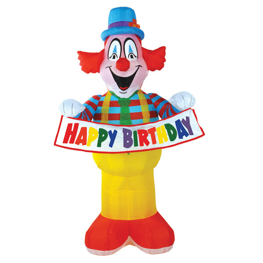 Jumbo Happy Birthday Clown Inflatable – 5' 10" x 3' – (1/Box) by Beistle for Birthday Inflatables