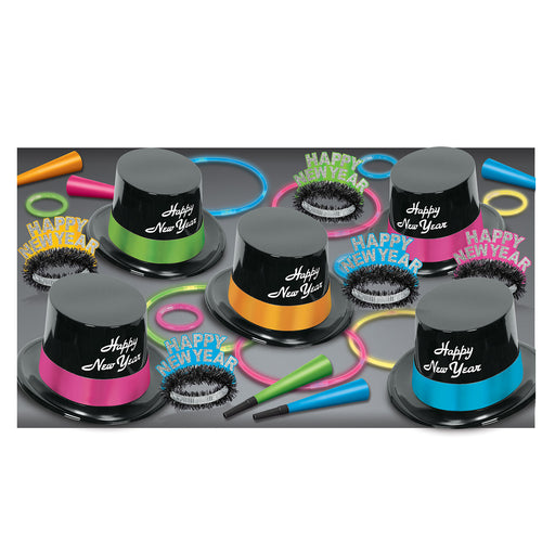 Neon Glow Asst for 10 by Beistle for New Years 10 Person Assortments