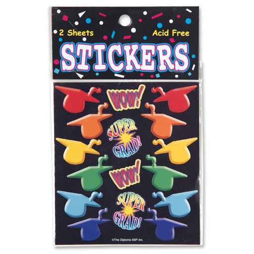 Super Grad Graduation Stickers – 4" x 4½:" – (2 Shs/Pkg) by Beistle for Graduation Diploma Mill Stickers