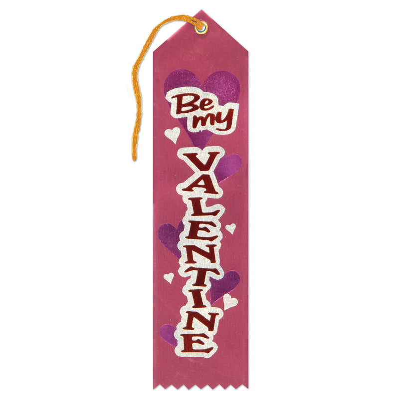 Be My Valentine Award Ribbon – 2" x 8" by Beistle for Valentines Award Ribbons