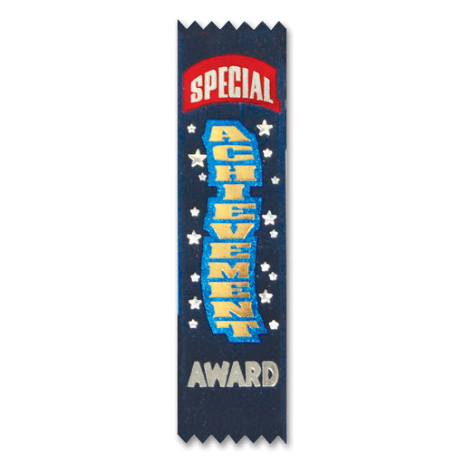 Special Achievement Value Pack Ribbons – 1½" x 6¼" – (10/Pkg) by Beistle for Educational Value Packs