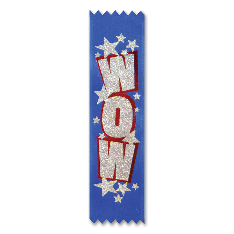 Wow Value Pack Ribbons – 1½" x 6¼" – (10/Pkg) by Beistle for Educational Value Packs