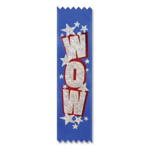 Wow Value Pack Ribbons – 1½" x 6¼" – (10/Pkg) by Beistle for Educational Value Packs