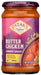 Patak's® Butter Chicken Simmer Sauce is a classic favorite. This mild and creamy curry sauce is inspired by northern Indian cuisine and has a complex spice blend to bring your authentic curry dish together in just a few minutes.